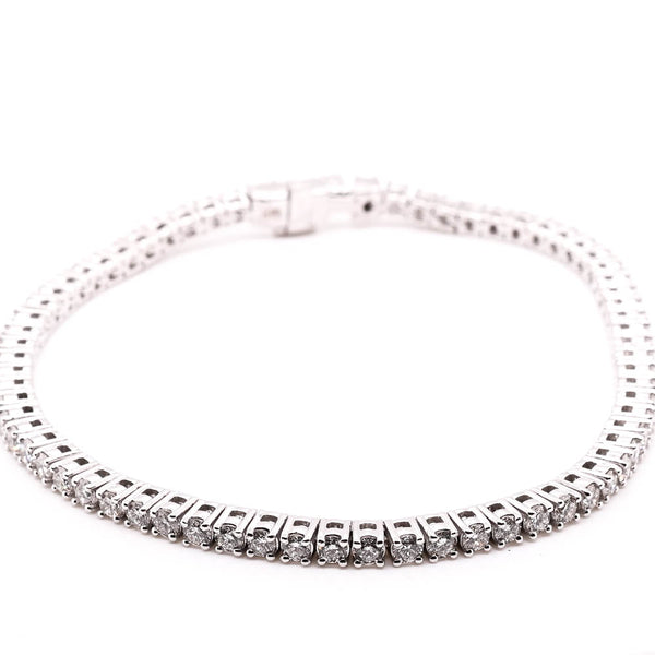 graziella 14KT White Gold 5.26CTW VS G Colour LAB Grown diamond Tennis Bracelet
