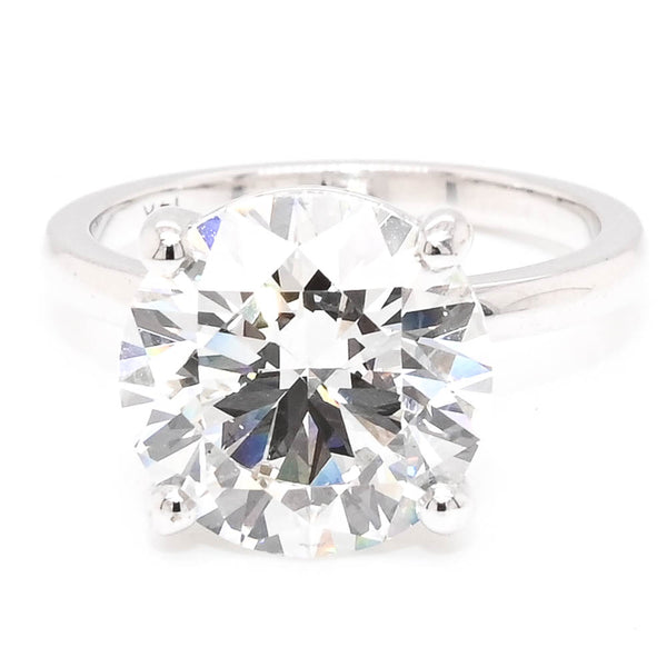 graziella 14KT White Gold 5.57CT Round Brilliant Lab Grown Diamond Solitaire Engagement Ring