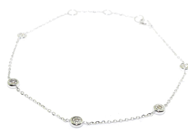 graziella 14KT White Gold 7.5" 0.07CTW Diamond Bracelet