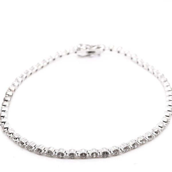 Graziella 14KT White Gold 7.5" 2.00CTW Si G-H Colour Diamond Tennis Bracelet