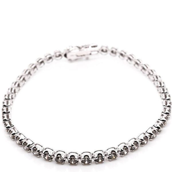 graziella 14KT White Gold 7.5" 4.00CTW Si H-I Colour Diamond Tennis Bracelet