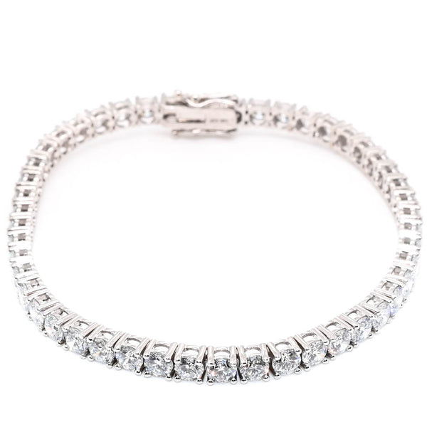graziella 14KT White Gold 7.5" 8.63CTW LAB GROWN Diamond Tennis Bracelet