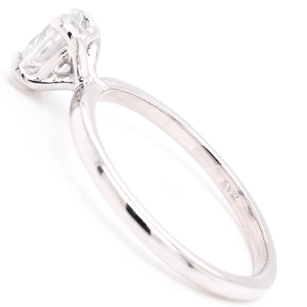 Graziella 14KT White Gold 7x5mm Oval Shape Moissanite Solitaire Ring