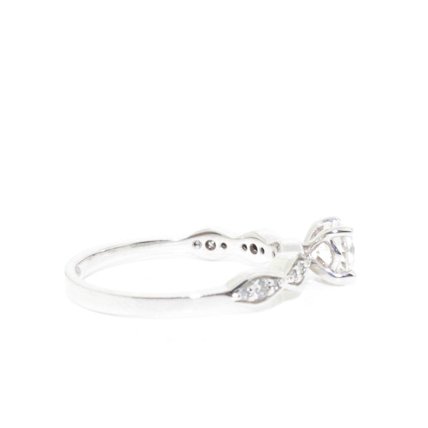 Graziella 14KT White Gold "Fire & Ice" 0.63CTW Round Brilliant Canadian Diamond Engagement Ring