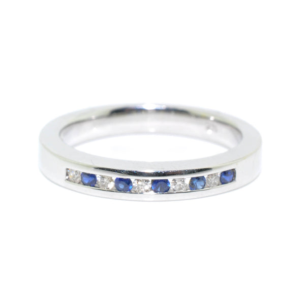 graziella 14KT White Gold Sapphire and Diamond Ring