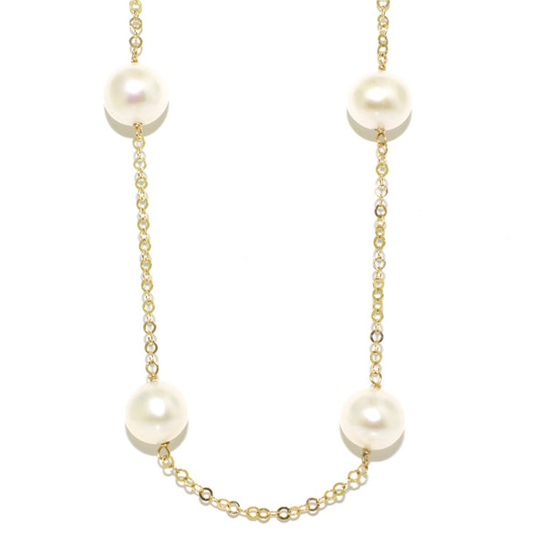 graziella 14KT Yellow 18" Gold 6.5-7MM Pearl Necklace