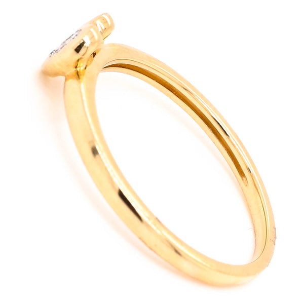 Graziella 14KT Yellow Gold 0.07CTW Diamond Heart Ring
