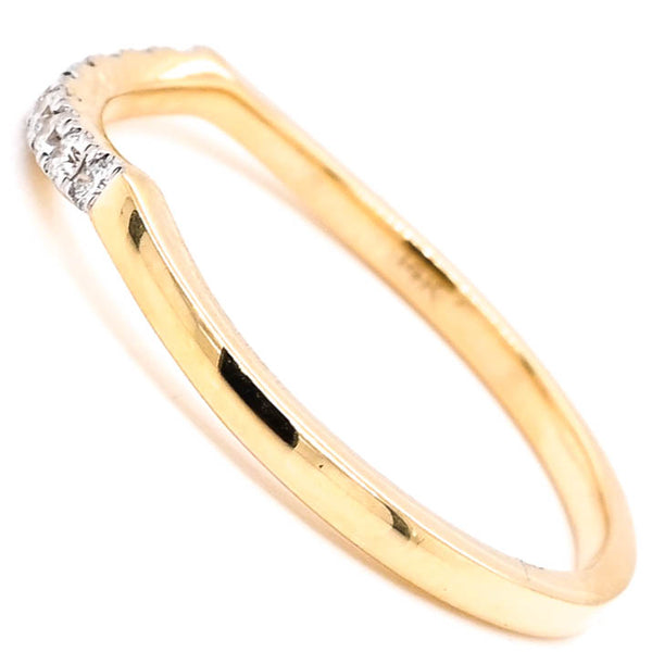 Graziella 14KT Yellow Gold 0.13CTW Diamond Wedding Band