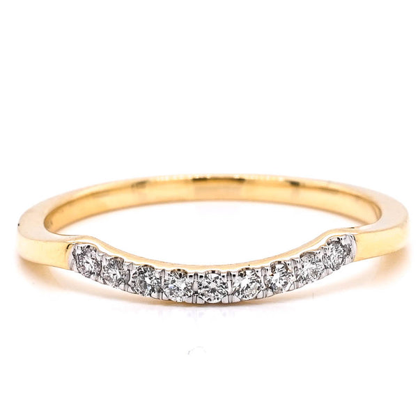 graziella 14KT Yellow Gold 0.13CTW Diamond Wedding Band