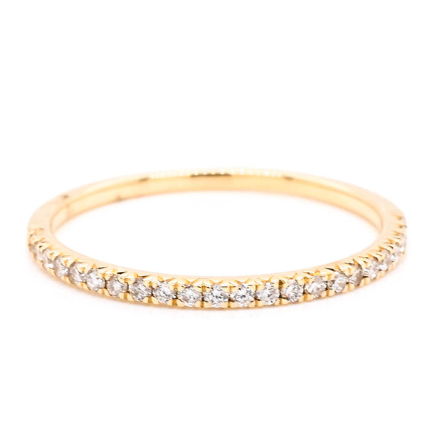 graziella 14KT Yellow Gold 0.16CTW Diamond Wedding Band