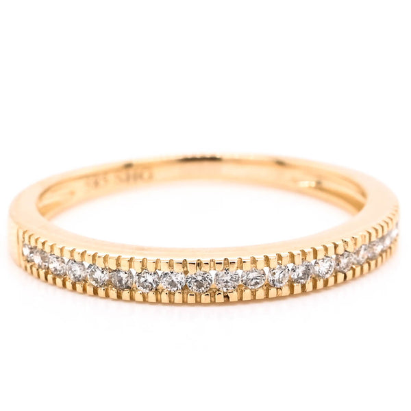 graziella 14KT Yellow Gold 0.16CTW Diamond Wedding Band