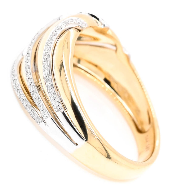 Graziella 14KT Yellow Gold 0.17CTW Diamond Celebration Ring
