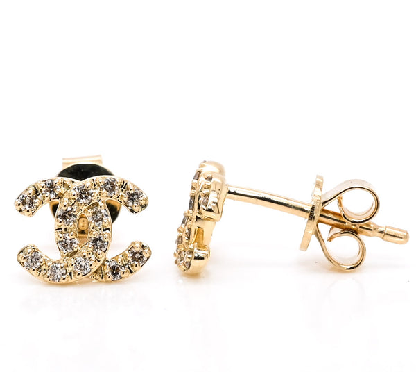 graziella 14KT Yellow Gold 0.17CTW Diamond Stud Earrings