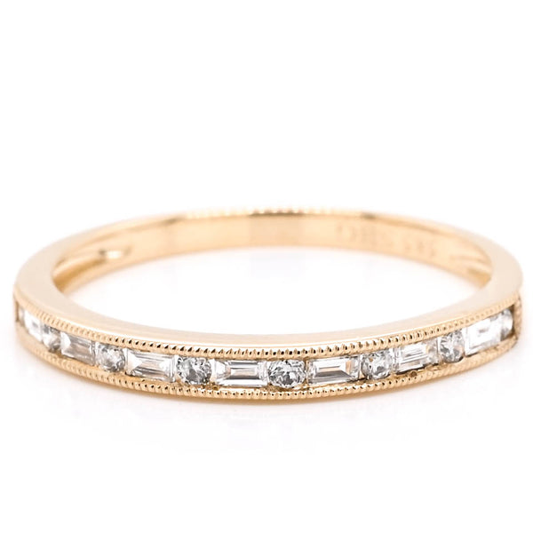graziella 14KT Yellow Gold 0.18CTW Diamond Wedding Band