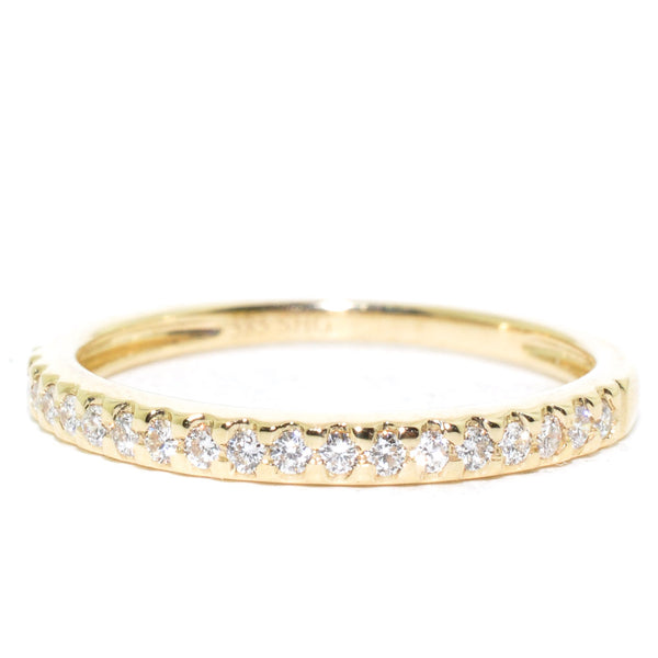 graziella 14KT Yellow Gold 0.19CTW Diamond Wedding Band