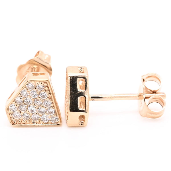graziella 14KT Yellow Gold 0.20CTW Diamond Diamond Shape Stud Earrings