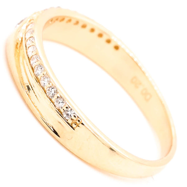 Graziella 14KT Yellow Gold 0.20CTW Diamond Wedding Band