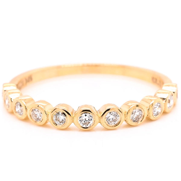 graziella 14KT Yellow Gold 0.22CTW Diamond Wedding Band