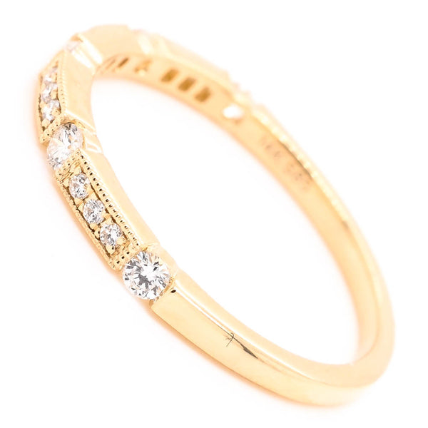 Graziella 14KT Yellow Gold 0.23CTW Diamond Wedding Band