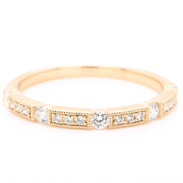 graziella 14KT Yellow Gold 0.23CTW Diamond Wedding Band