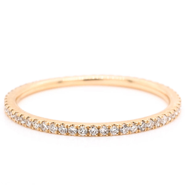 graziella 14KT Yellow Gold 0.24CTW Diamond Eternity Wedding Bnad