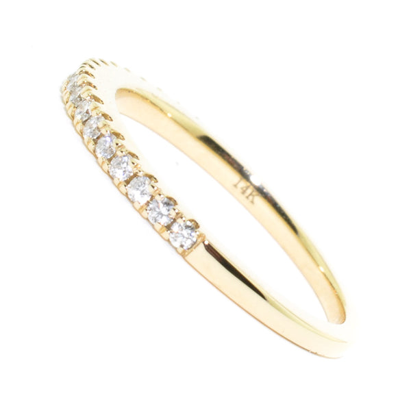 Graziella 14KT Yellow Gold 0.25CTW Diamond Wedding Band