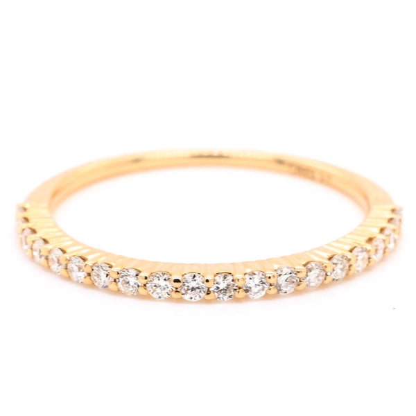 Graziella 14KT Yellow Gold 0.25CTW Diamond Wedding Band