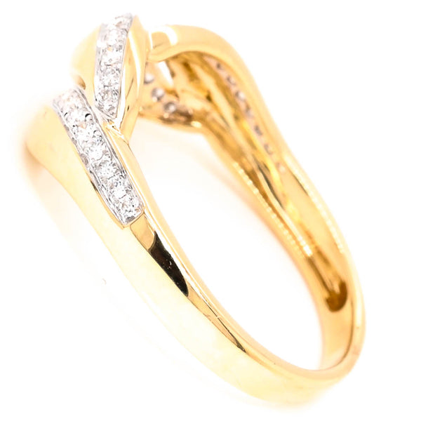 Graziella 14KT Yellow Gold 0.26CTW Diamond Celebration Ring