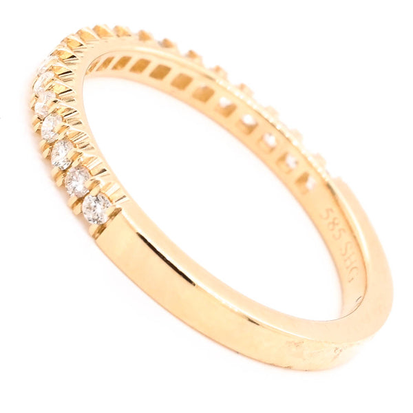 Graziella 14KT Yellow Gold 0.26CTW Diamond Wedding Band