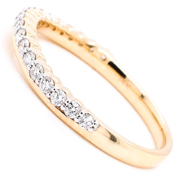 Graziella 14KT Yellow Gold 0.28CTW Diamond Wedding Band