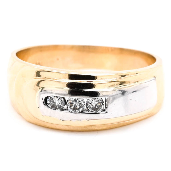 graziella 14KT Yellow Gold 0.28CTW Diamond Wedding Band