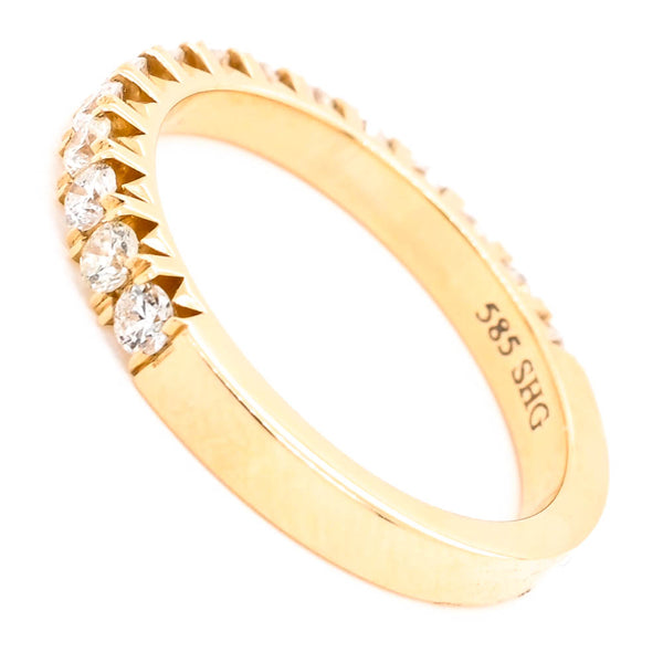 Graziella 14KT Yellow Gold 0.42CTW Diamond Wedding Band