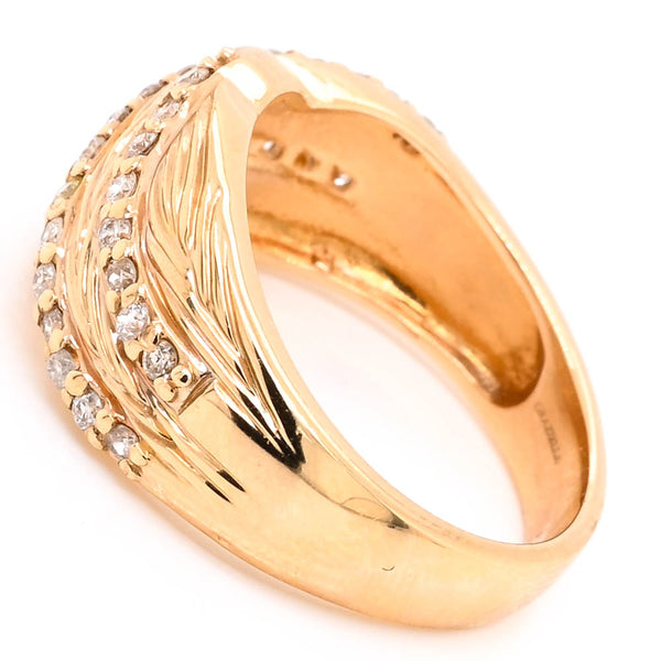 Graziella 14KT Yellow Gold 0.42CTW SI F-G Colour Diamond Celebration Ring