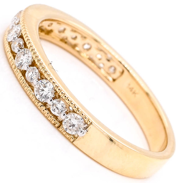 Graziella 14KT Yellow Gold 0.44CTW Diamond Wedding Band