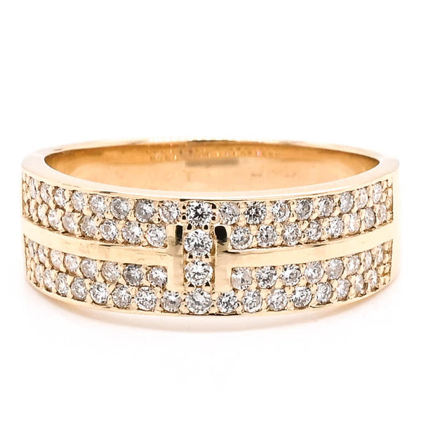 graziella 14KT Yellow Gold 0.50CTW Diamond Ring. Band Width: 3mm Size: 6