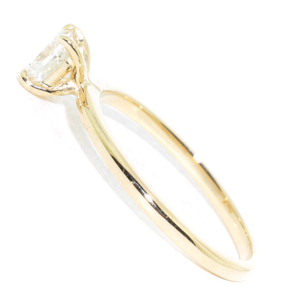 Graziella 14KT Yellow Gold 0.62CT Princess Cut Canadian Diamond Solitaire Engagement Ring