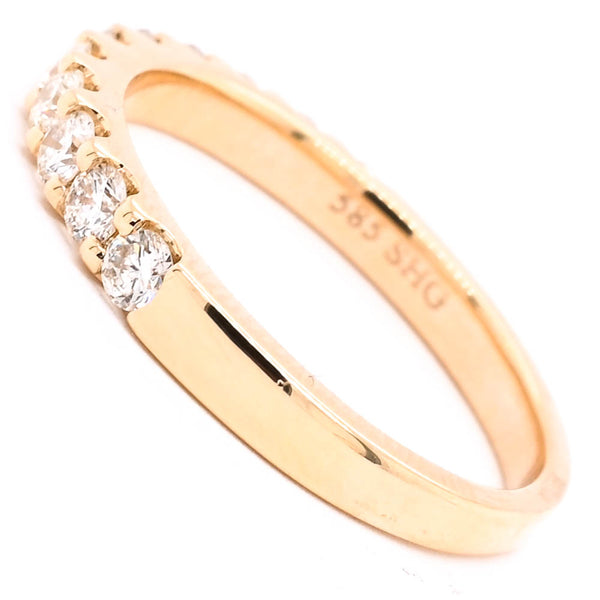 Graziella 14KT Yellow Gold 0.72CTW Diamond Wedding Band