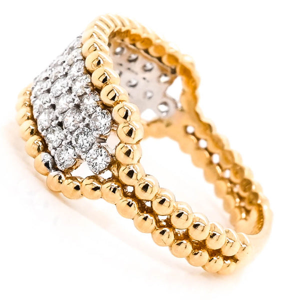 Graziella 14KT Yellow Gold 0.75CTW Diamond Celebtarion Ring