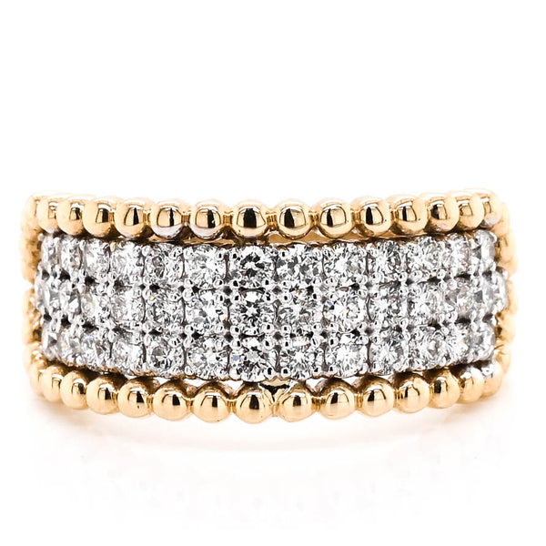 graziella 14KT Yellow Gold 0.75CTW Diamond Celebtarion Ring