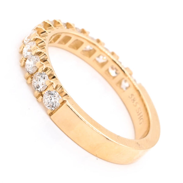 Graziella 14KT Yellow Gold 0.76CTW Diamond Wedding Band