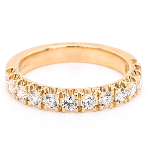 graziella 14KT Yellow Gold 0.76CTW Diamond Wedding Band