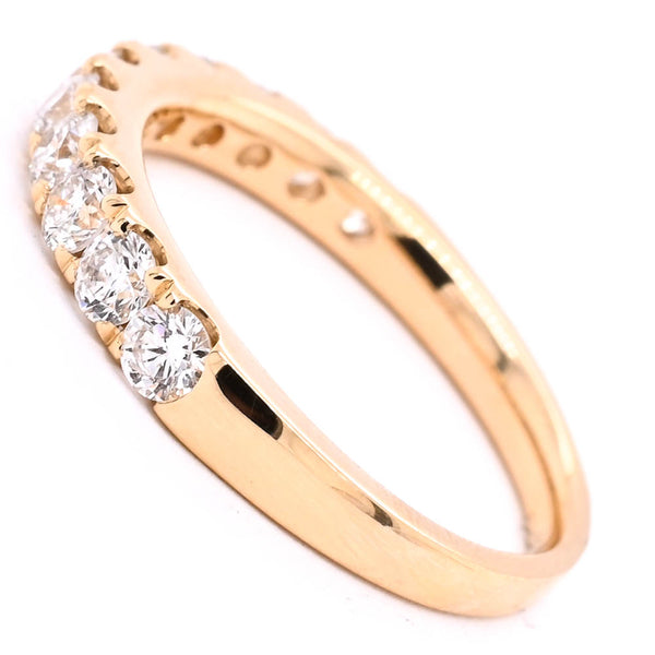 Graziella 14KT Yellow Gold 0.89CTW Diamond Wedding Band