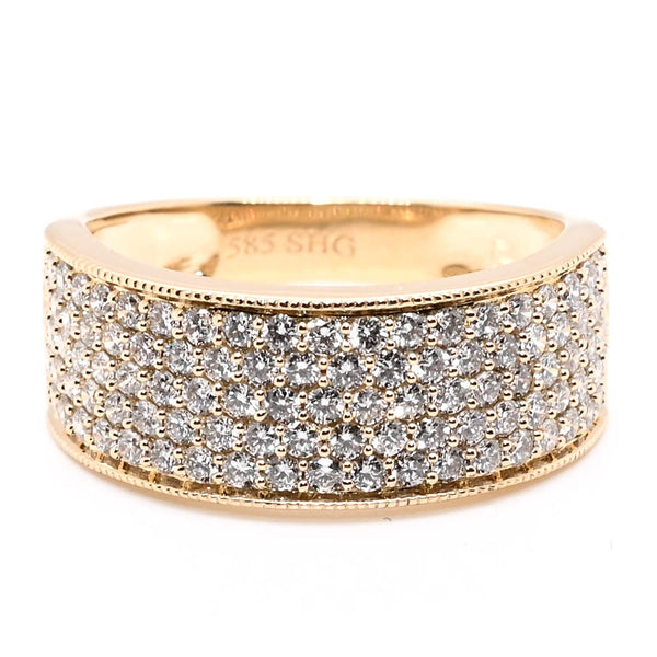 graziella 14KT Yellow Gold 0.95CTW Diamond Celebration Ring