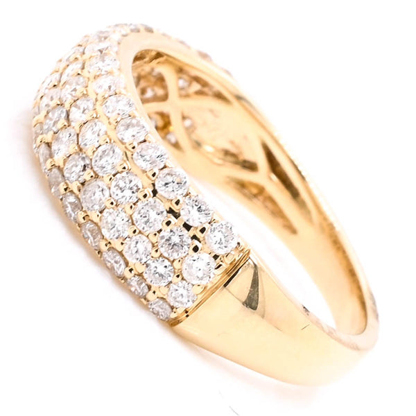Graziella 14KT Yellow Gold 1.12CTW Diamond Celebration Ring