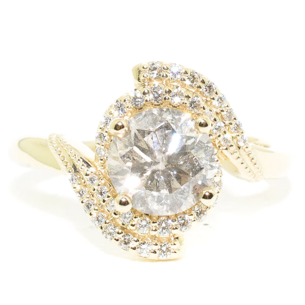 graziella 14KT Yellow Gold 1.70CTW Round Brilliant Diamond Accented Ring