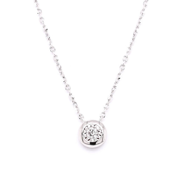 graziella 14KT Yellow Gold 18" 0.06CTW Diamond Necklace