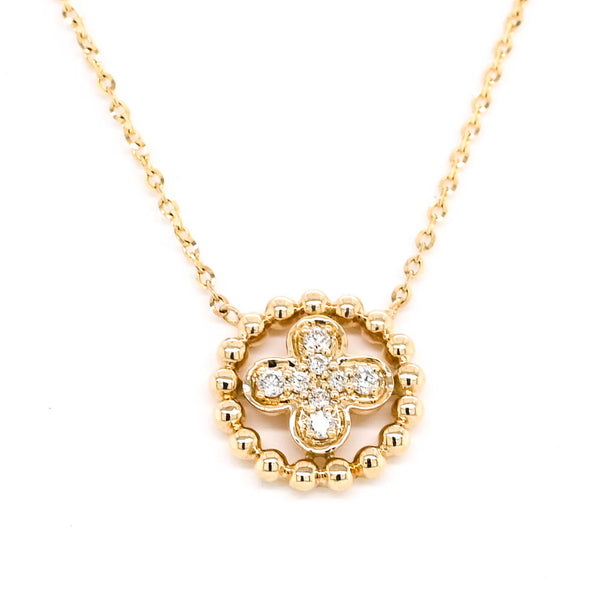 graziella 14KT Yellow Gold 18" 0.07CTW Diamond Necklace
