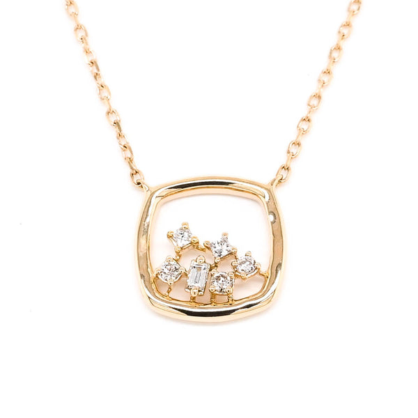 graziella 14KT Yellow Gold 18" 0.08CTW Diamond Necklace