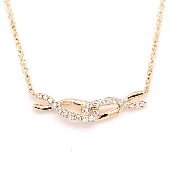 graziella 14KT Yellow Gold 18" 0.13CTW Diamond Necklace