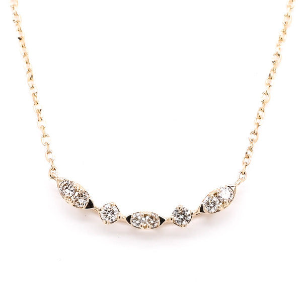 graziella 14KT Yellow Gold 18" 0.13CTW Diamond Necklace